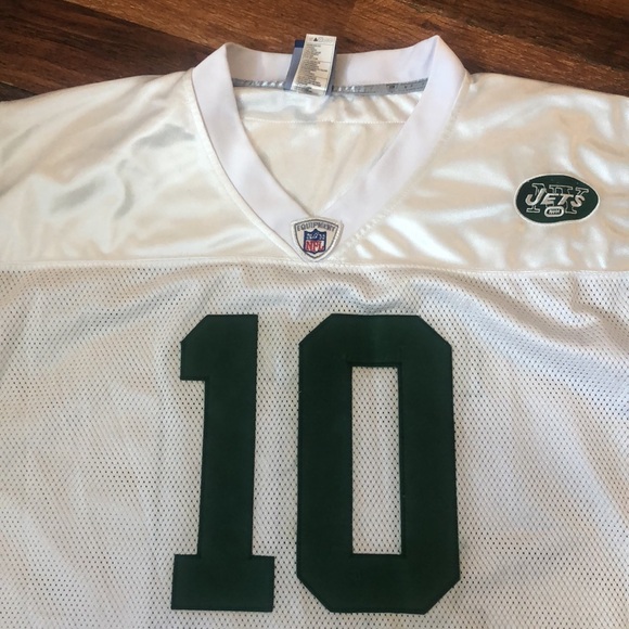 NFL REEBOK NEW YORK JETS JERSEY MEN'S SIZE 56 100% AUTHENTIC SANTONIO HOLMES #10 - Picture 2 of 15